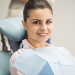 woman at teeth cleaning appointment
