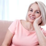 Woman smiling at dentist