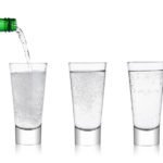 Sparkling water in glasses