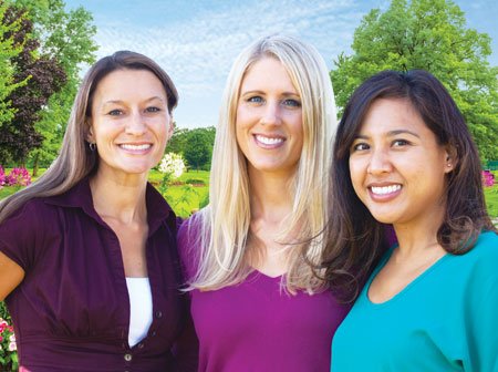 Three Women Smiling