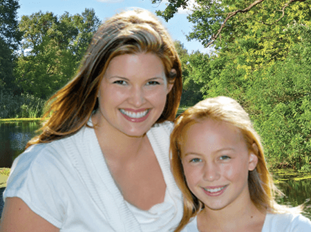 Woman & Child Smiling in Cherry HIll NJ